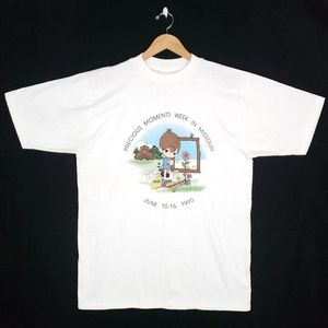 Vintage 90s Precious Moments Missouri Floral Art Single Stitch Collector T-shirt